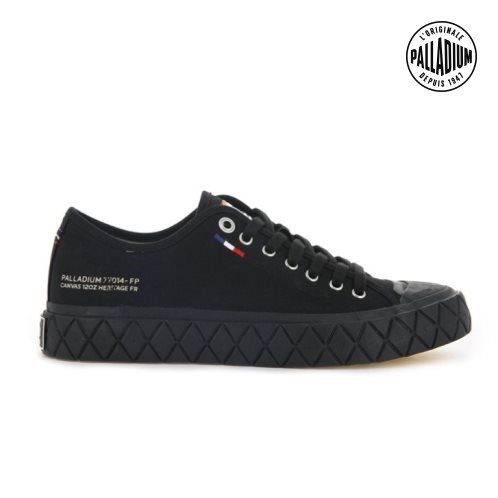 Palladium Palla Ace Canvas Low Tops Women's Sneakers Black | UK Y415-CEQ